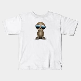 Cute Baby Sea Lion Wearing Sunglasses Kids T-Shirt